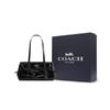 Coach Bridget 34 Bow Accent Solid Design Classic Gold Logo Smooth Pebble Leather Shoulder Bag Women shoulder bag Black CDY94-IMBLK