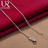 925 Sterling Silver Solid Clover Pendant Box Chain Fashionable Wedding Jewelry
