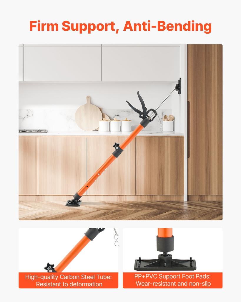 VEVOR Cabinet Jack Support Pole, 2-Pack, 54-155 cm Steel Telescopic Quick Support Rod