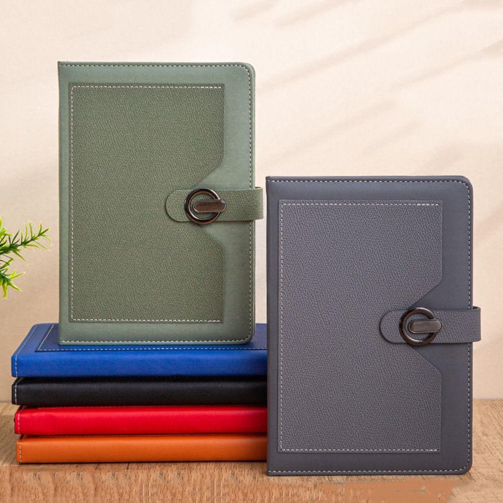 Magnetic Suction Buckle Business Office Notebook 200 Pages Diary Notepad Agenda Organizer