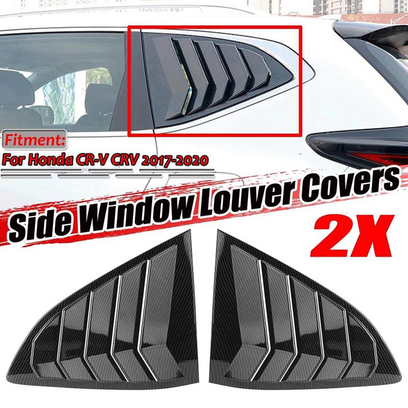 Декоративная клейкая накладка на заднее боковое стекло (форточку) Honda CRV 17-20