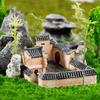 Retor Mini Old City Gate Chinese Style Mini House Retro Building  Micro Landscape