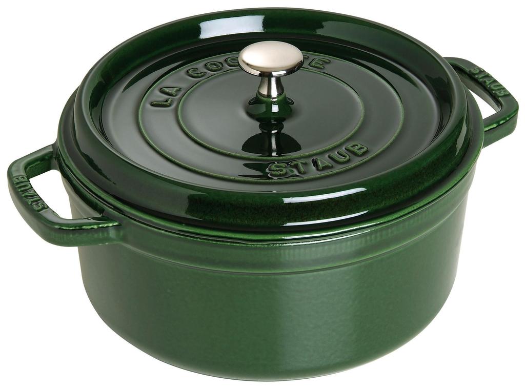 Staub Cocotte Round Basil Large Hand Cast Enamel Pot IH Compatible Japanese La Cocotte Round "Pico 26cm" [Authorized Product] 40509-358