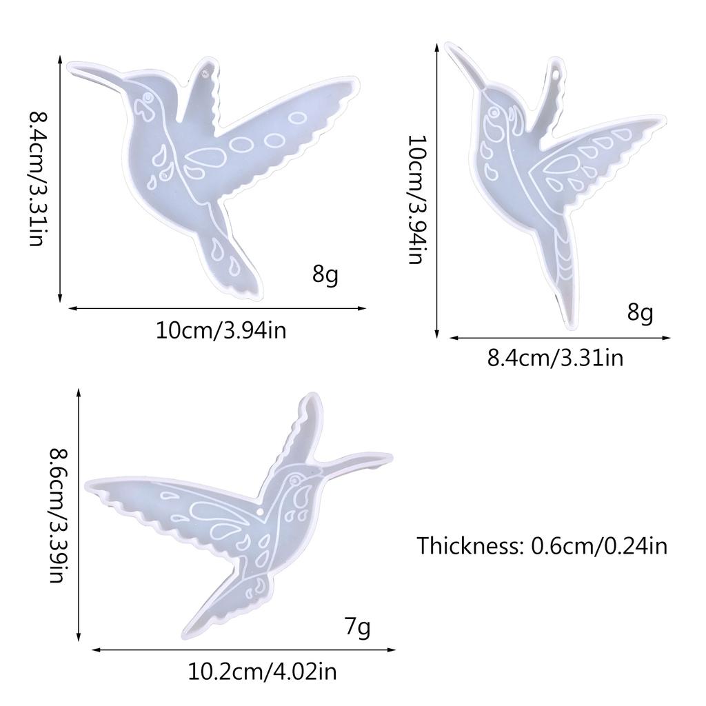 Блестящий глянцевый колибри украшение силиконовая эпоксидная смола форма DIY брелок кулон ювелирные изделия для подарка на день святого Валентина ремесло