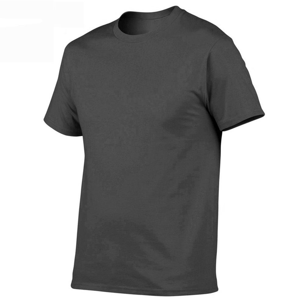 Футболка унисекс летняя хлопковая с коротким рукавом, с круглым вырезом, облегающая спортивная футболка больших размеров, однотонная рекламная рубашка