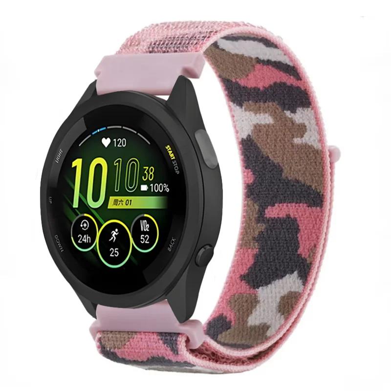 Плетеный нейлоновый ремешок-петля 20 мм 22 мм для Garmin Forerunner 165 55 965 265 255 955 Venu 3 Браслет Garmin Active/Vivoactive 5