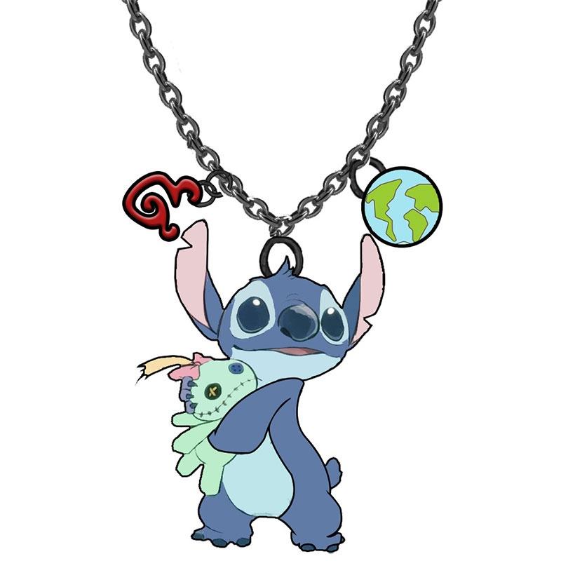 Милое ожерелье с мультяшным персонажем Стичем на Хэллоуин, аниме-подвеска