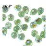 DIY Bracelet Making Beads Faceted Teardrop Glass Beads, Water Drop Loose Spacer Top Drilled Crystal Iridescent AB Coated for Sun Catcher, Necklace