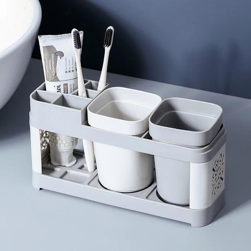 Washing Cup Toothbrush Holder Set Creative Family Couple Mouthwash Cup Home Dental Set with Two Cups Single Cup Bathroom