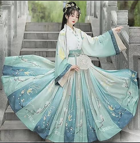 [Hosaku Co., Ltd.] Древний китайский императорский костюм для косплея Ханьфу, Элегантная длинная юбка в стиле династии Тан, Идеально подходит для Хэллоуина, Рождества, мероприятий, an