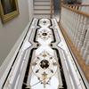 Luxury Black Gold Frame Home Long Corridor Carpet Non-slip Stairway Rug European Hotel Lobby Passageway Runner Customizable Mats