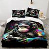 Monkey Music Headphones 3PCS Bedding set,Ideal for 1pc Duvet Cover And 2pcs Pillowcases Perfect for Fan gift,Ideal for Bedroom, Dormitory