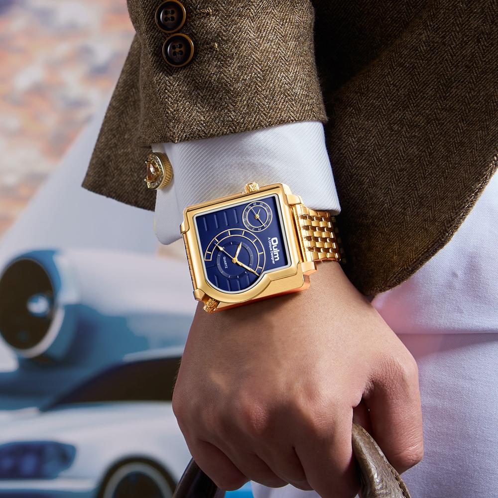 Мужские кварцевые наручные часы с ремешком из нержавеющей стали и аналоговым дисплеем для бизнеса и повседневного использования