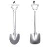 304 Stainless Steel Iron Shovel Spoon Coffee Ice Cream Spoon Engineering Shovel Retro Cute Square He