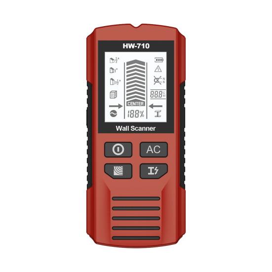 Ручной металлоискатель с ЖК-дисплеем, высокоточный многофункциональный портативный сканер проводов и труб с питанием от батареи
