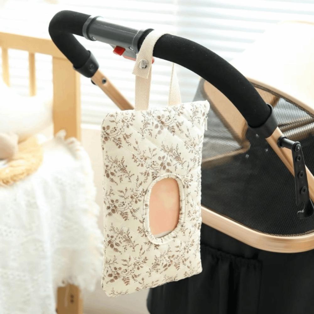 Floral Design Baby Wipes Dispenser Portable Hanging Napkin Case Car Tissue Dispenser Daily Use