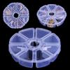 Fashion Organizer Transparent Nail Art Rhinestones Case Jewelry Container Empty Storage Box 8 Grids