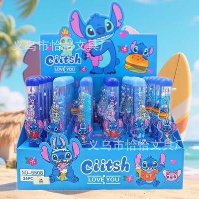 MINISO Креативная гелевая ручка с бриллиантами Disney Stitch, милая вращающаяся шариковая ручка с черными чернилами, промо-подарок, офисные школьные принадлежности