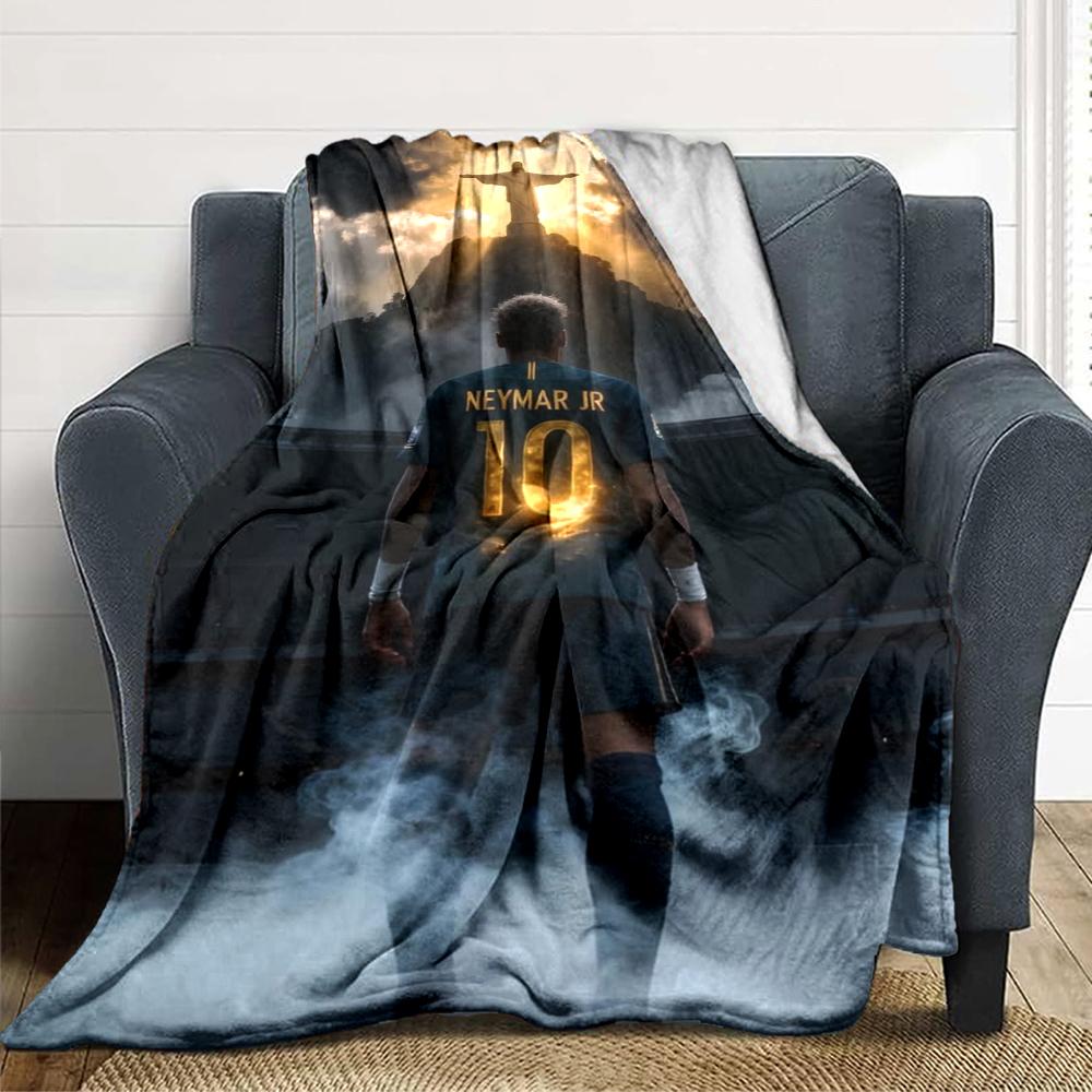 Soccer Player Victory printed flannel breathable and warm blanket, a stylish home gift, suitable for home, office and bedspread use. 15a145