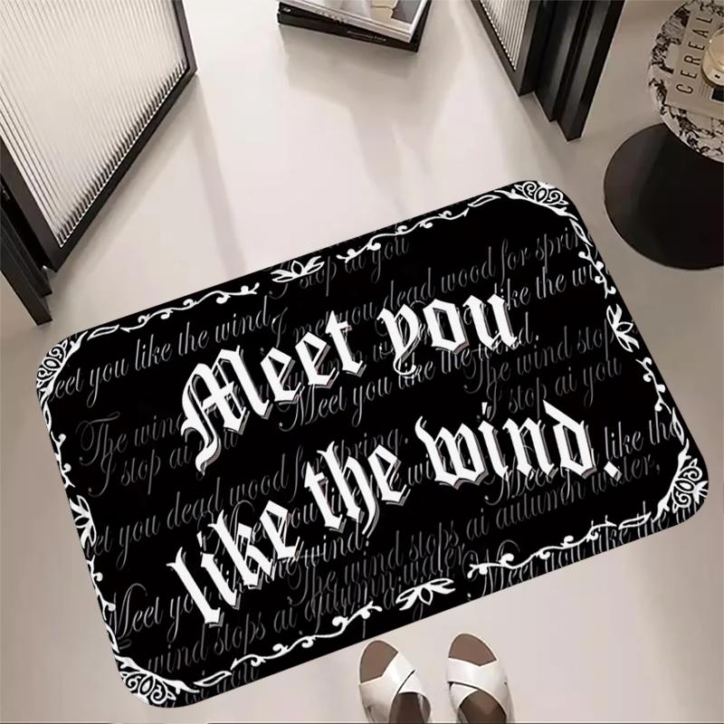 Inside Carpet Black Personality Entrance Doormat Living Room Rugs Foot Carpets Bathroom Rug Floor Mats Non-slip Hallway Mat