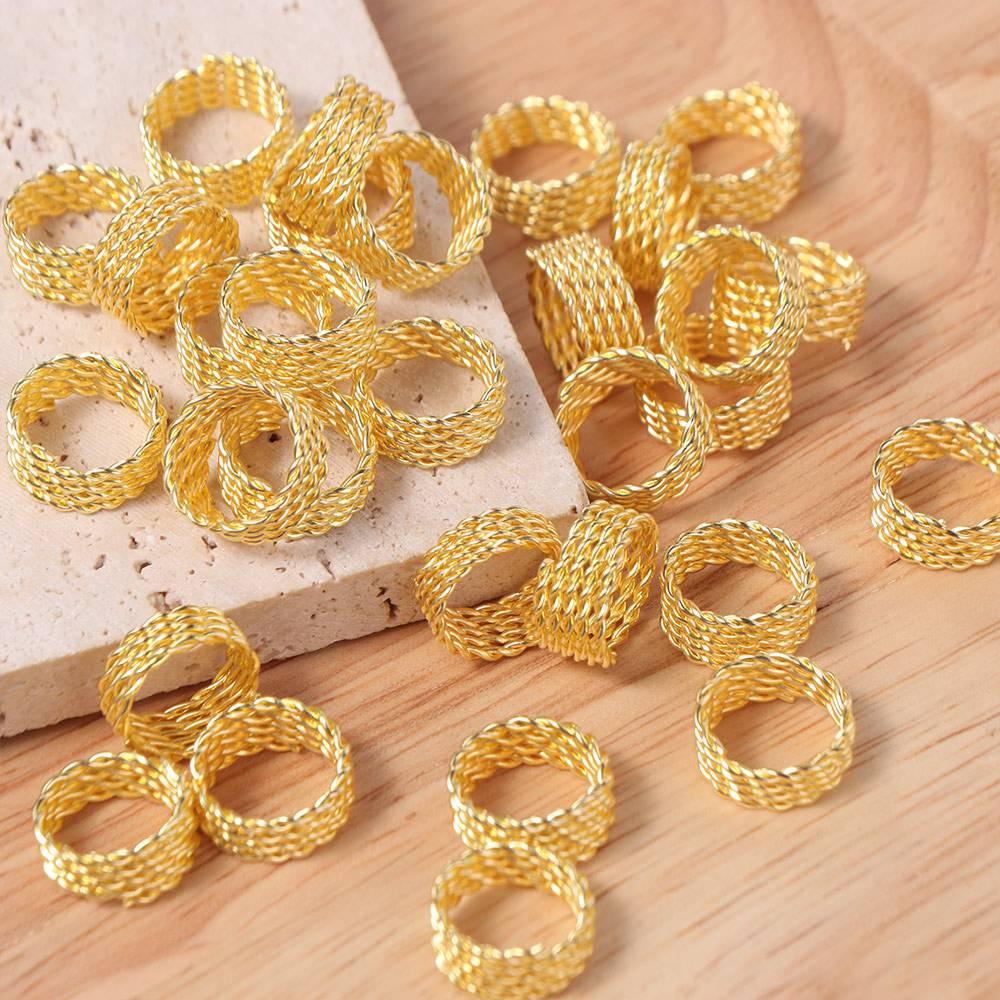 30 шт. Кольца для плетения волос, металлические зажимы-манжеты, трубки для плетения волос, бусины для дредов, декор