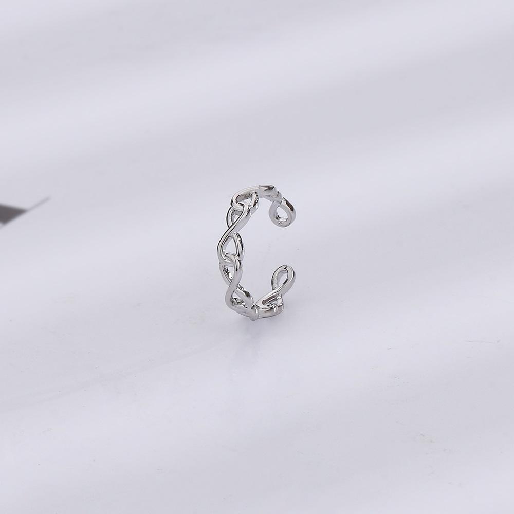 Infinite Love Ear Clips Mobius Ear Bone Clips 8-образные серьги-гвоздики для пары без отверстий для ушей