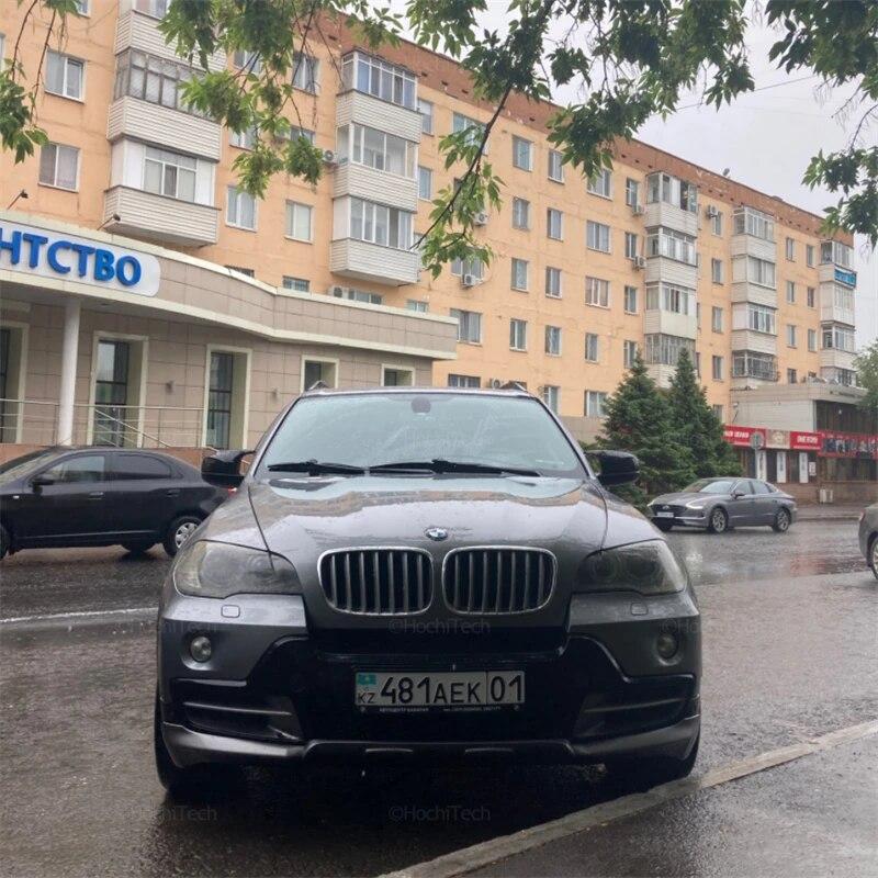 2 шт., черные боковые зеркала с узором из углеродного волокна, сменные колпачки в виде ракушки M стиль для BMW X5 E70 X6 E71 2008-2013, автомобильные аксессуары