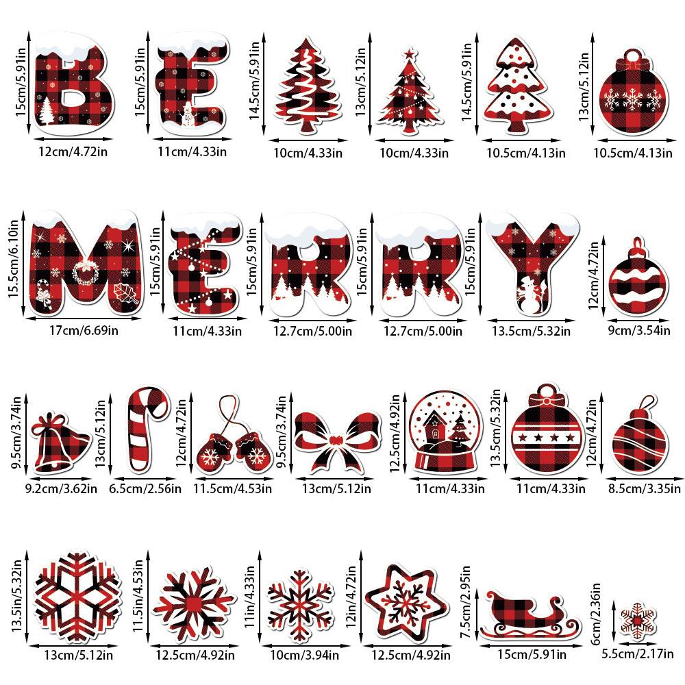 Snowflake Christmas Alphabet Paper Diy Card Stickers Decor For Holiday Events