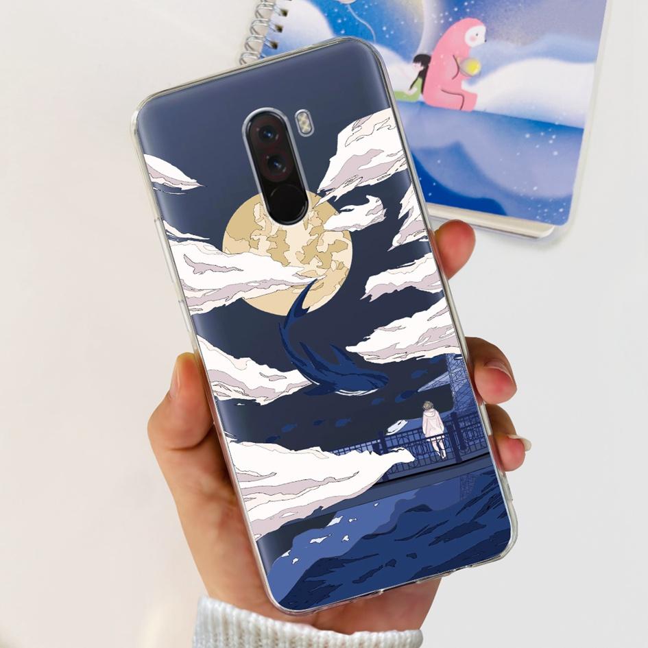 6,81" Чехол для Xiaomi Mi Pocophone F1 Силиконовая задняя крышка Модный ТПУ чехол для телефона Для Xiaomi Poco F1 Чехлы PocofoneF1 Мягкий бампер