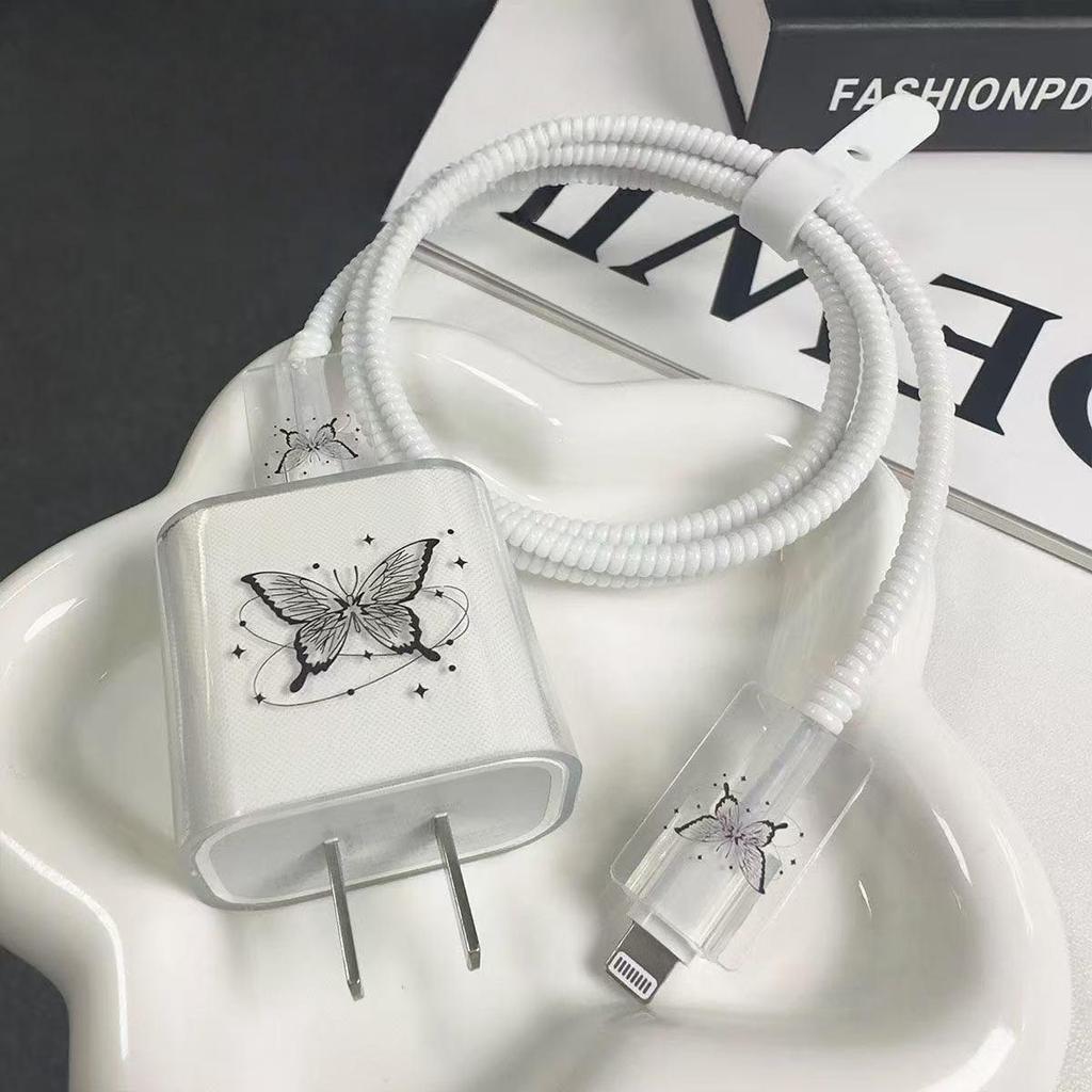 Четырехкомпонентная защита зарядки, защита кабеля передачи данных, защитная крышка для зарядного блока, подходит для зарядного устройства IPhone 18/20 Вт