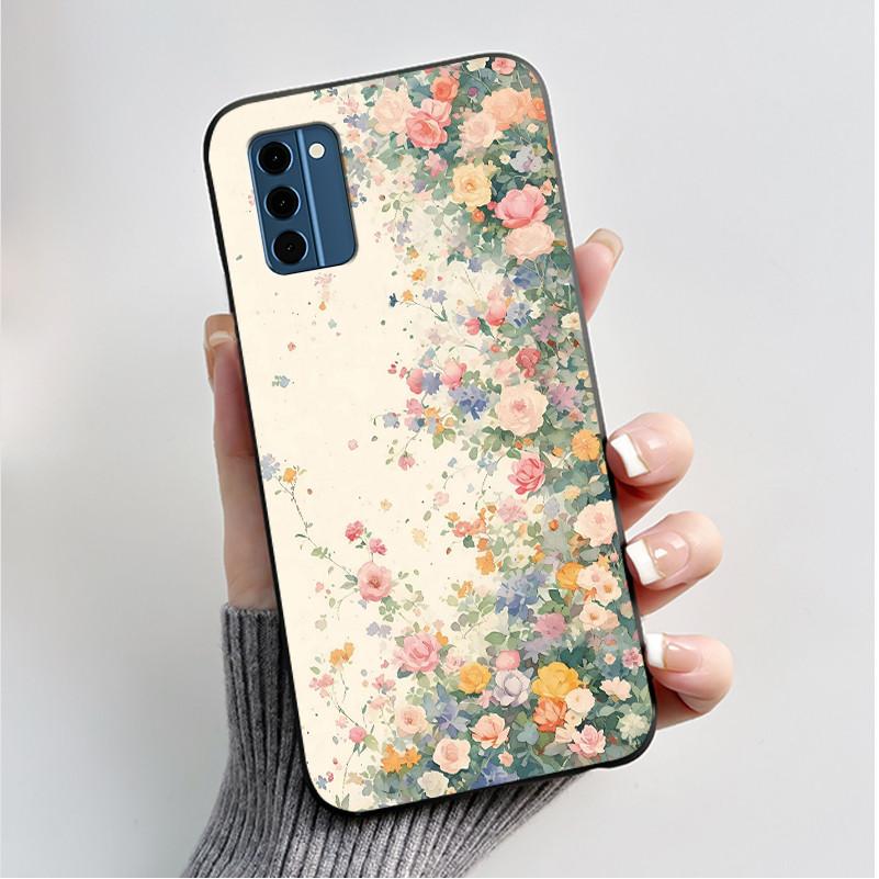 For Nokia C300 Case Luxury Fashion Butterfly Flower Black Soft TPU Silicon Back Cover For Nokia C300 C 300 NokiaC300 Phone Cases