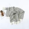 New Style Women's Striped Shoulder Small Shawl Spring and Autumn with Versatile Decorative False Collar Vest