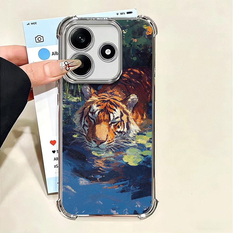 Премиальный чехол для телефона с рисунком тигра, мягкий, для Xiaomi Poco X7 X8 Pro Max X6 X5 X3 F8 Ultra F7 M8 M7 M5S Redmi 15C 15A 15 14C 13C