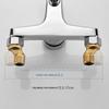 Zinc Alloy Basin Faucets Chrome Wall Mounted Hot Cold Water Dual Spout Mixer Tap For Bathroom Splitter Bath Shower Basin