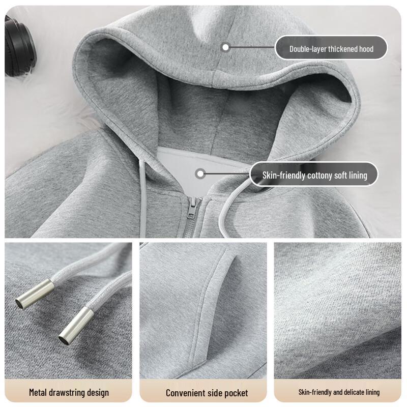 Hodo Men's Heavyweight Hooded Cardigan Jacket