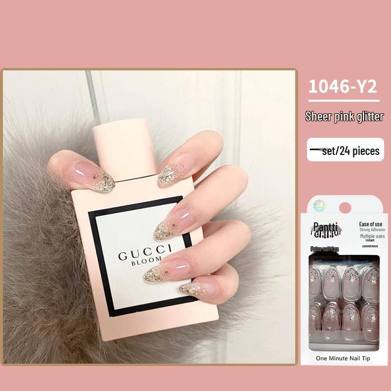 Многоразовый набор для дизайна ногтей Blush: 24 съемные наклейки для ногтей