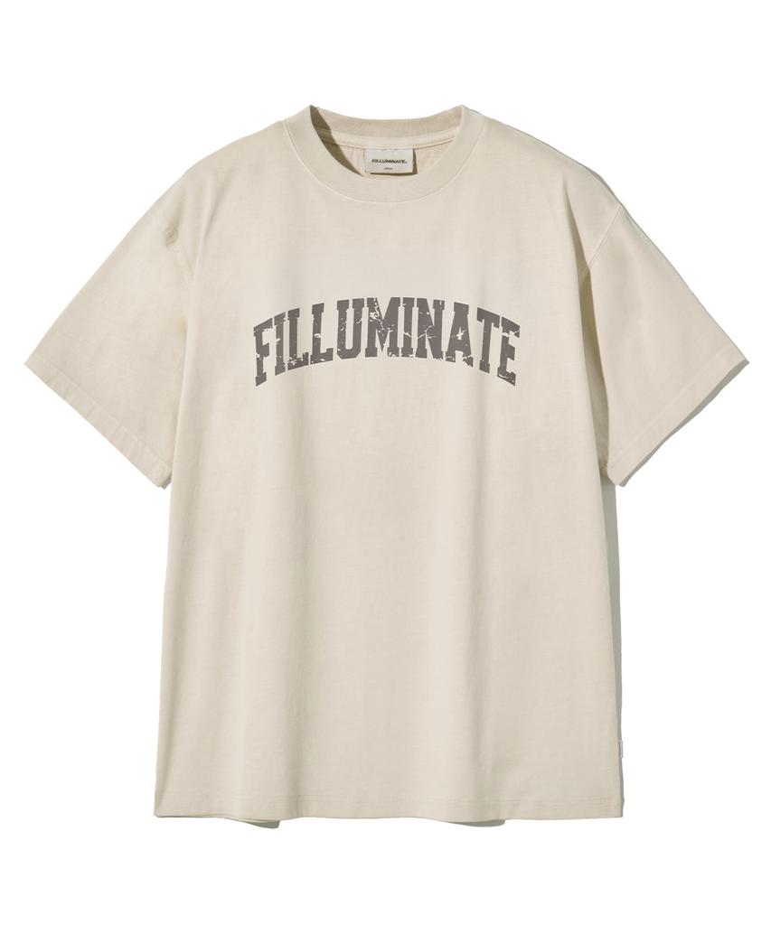 FILLUMINATE Essential Arch Logo Pigment T-Shirt - Beige