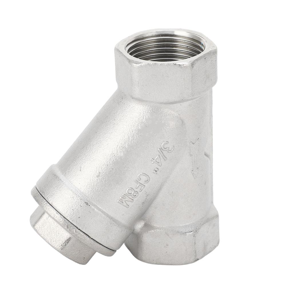 Y Type Strainer 3 4in DN20 304 Stainless Steel Double Layer Mesh Thread Y Filter for Water Oil Gas