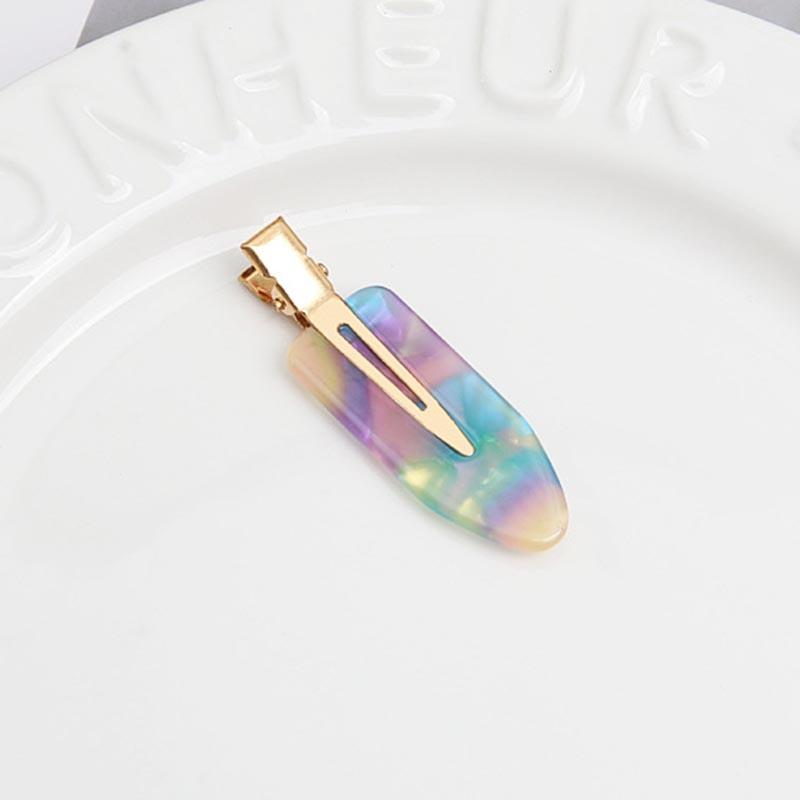 Simple Colorful Seamless Hair Clip Women Acetate No Bend Bangs Clip Barrettes Duckbill Clip Hairpins Hair Accessories For Girls