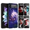Япония Рыба Кои Инь Ян Искусство Чехол для Телефона для Samsung Galaxy Z Flip 7 6 5 4 3 5G Flip7 Flip6 Flip5 Flip4 Flip3 Черный Fundas S