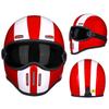 Carbon Fiber Retro Full Face Motorcycle Helmet Men Women Vintage Pig Nose Style Small Shell Cruiser Harley