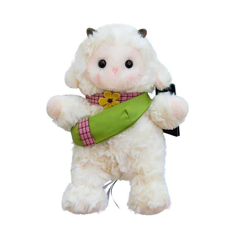 Cute Lamb Plush Doll With Polyester Fiber For Childrens Room Decor
