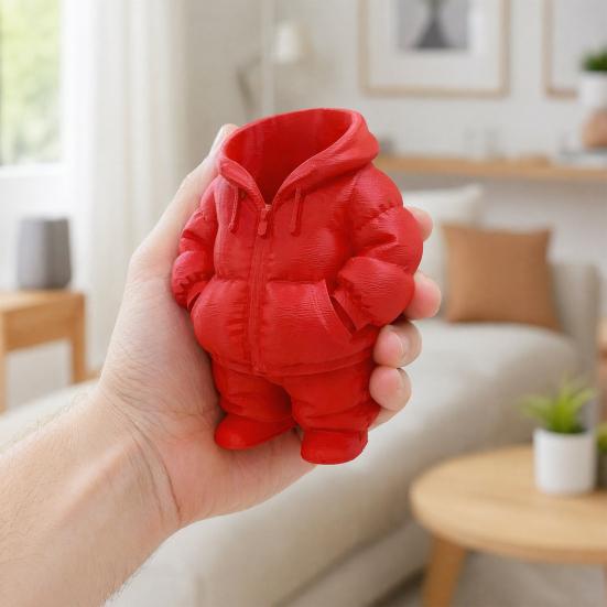 3D-печатный держатель для ручек в виде пуховика, Органайзер для кистей для макияжа на стол, Креативный стакан для карандашей в виде пуховика для офиса, Подарок учителю, студенту