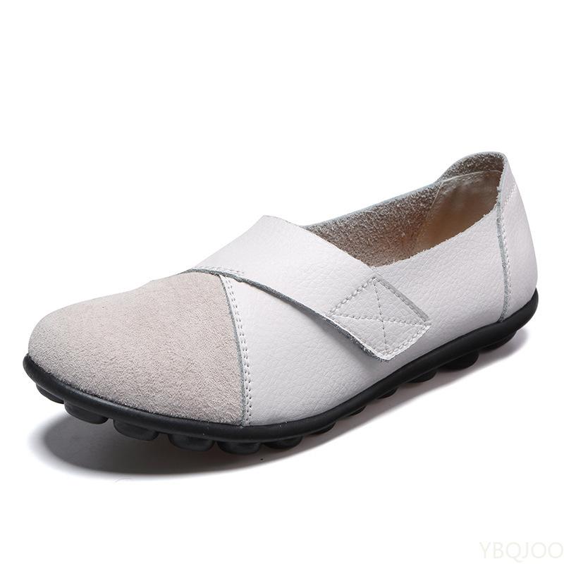 Orthopedic PU Leather Loafers Soft Sole Casual Flats Shoes For Women Students Plus Size