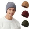 Thickened Knitted Hat Wool Beanies Cap Fashion Skull Cap  for Male Female