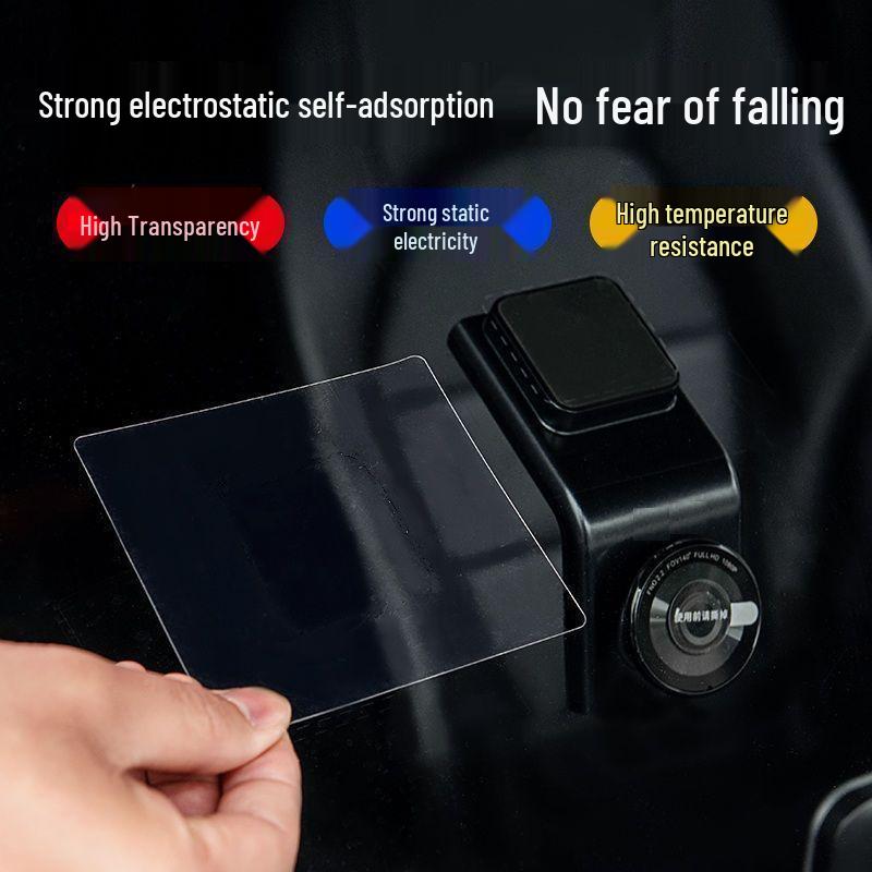 Прозрачная статическая наклейка на автомобиль для видеорегистратора и техосмотра