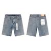 2026 Mens Premium American Streetwear Denim Shorts - Slim Fit Hand-Painted Distressed Low Rise Cotton Blend
