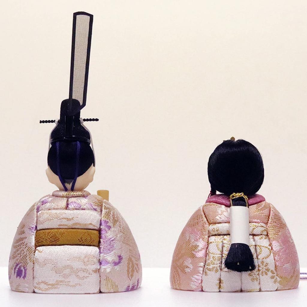 Hina Wooden Doll Single Doll with Round Doll, "Kotohoki" Mikoto, Tray, Natural, KTH-3203E2