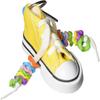 3.14*1.49*1.57 Inch Parrot Nibbling Toy Colorful Canvas Shoe Circle Interactive Toy