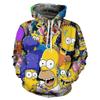 25-26 Disney Simpsons Hoodies Cartoon Anime Simpson 3d Print Men Women Fashion Oversized Sweatshirts Hoodie Kids Pullovers Tracksuits
